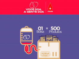 Adria lança campanha para estimular doação de sangue durante a crise de Covid-19