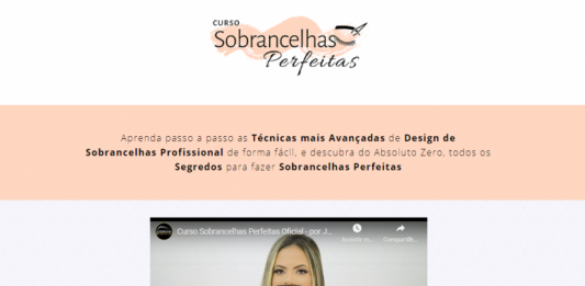 Curso de Design de Sobrancelhas Profissional apenas 09x R$11,27 ou R$ 89,90 á vista