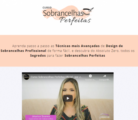 Curso de Design de Sobrancelhas Profissional apenas 09x R$11,27 ou R$ 89,90 á vista