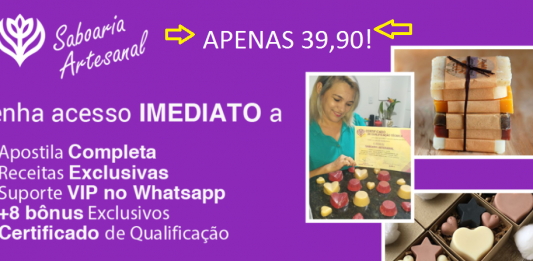 Curso Receitas Sabonetes & Aromatizante artesanal R$ 39