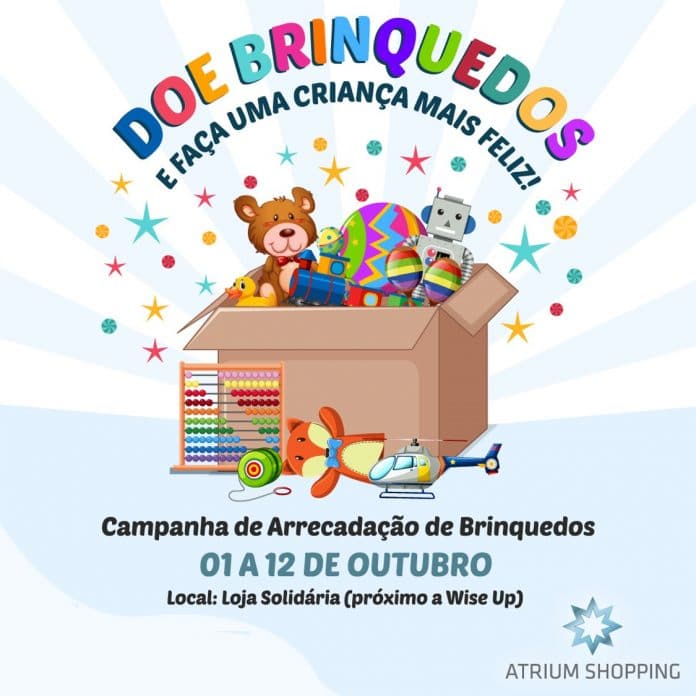Atrium Shopping arrecada brinquedos em parceria com Fundo de Solidariedade de Santo André